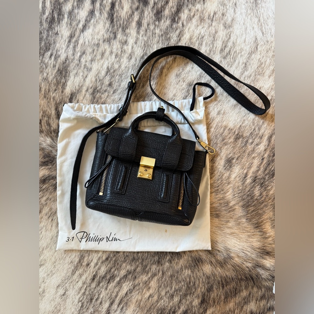 3.1 Philip Lim black PASHLI Mini Satchel.